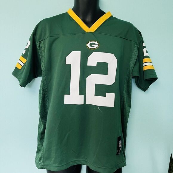 NFL Team Apparel Youth XL Green Bay Packers Aaron Rodgers Green NFL Jersey 0748 - Picture 1 of 12